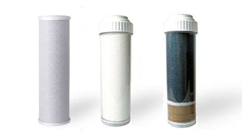 Carbon Block/Fluoride Removal Alumina /KDF Multi Media Water Filters (3 PC) Set
