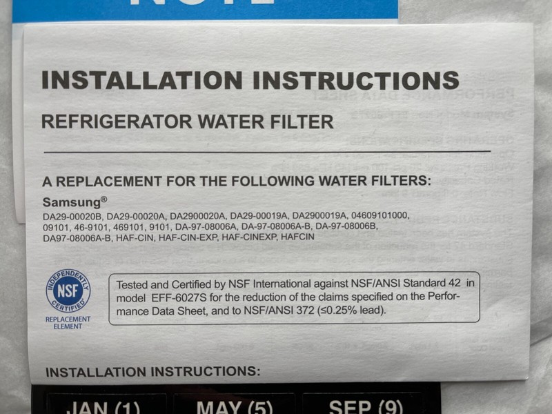 Waterdrop Refrigerator Filter Replacement for Samsung DA29-00020B 2 Pack - White gallery