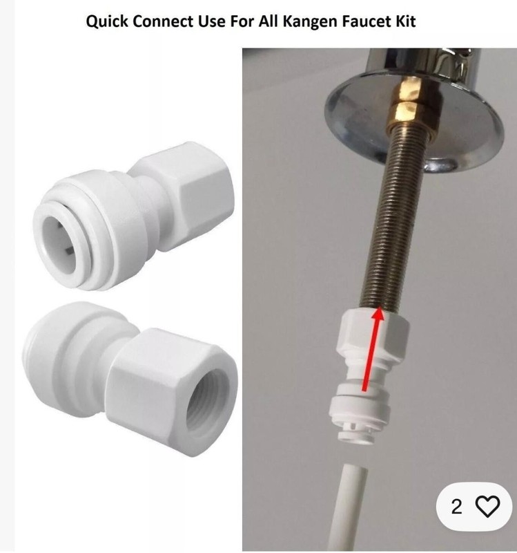 Enagic Kangen Leveluk Cold Water Faucet Chrome Branch Supply Stop Valve NEW gallery