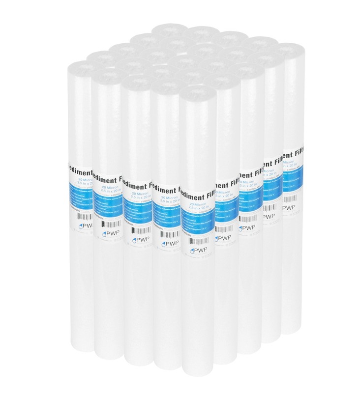 Sediment Melt Blown Water Filter 2.5×20″ Standard 20 Micron 25 Pack