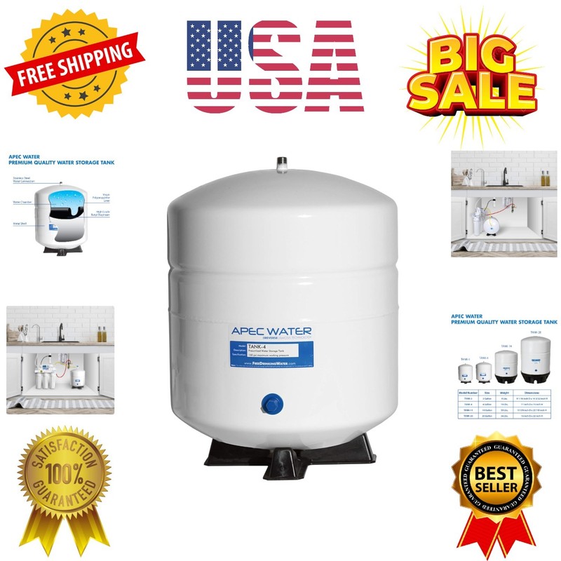 Systems Tank-4 4 Gallon Residential Pre-Pressurized Reverse Osmosis Water Sto…