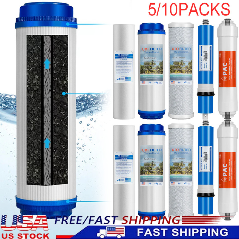 5 Stage Reverse Osmosis System Water Filter with 75GPD RO Membrane Multi-Set USA gallery