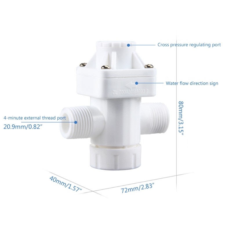 1/2in 3/8in 1/4in Plastic Pressure Reducing Valve Water Pressure Regulator gallery