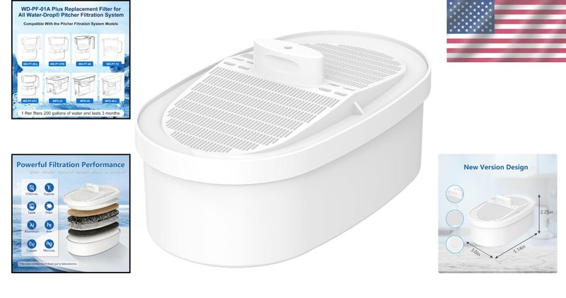 Reliable WD-PF-01A Plus Filter for Waterdrop Pitchers - Removes Chlorine & Odor gallery