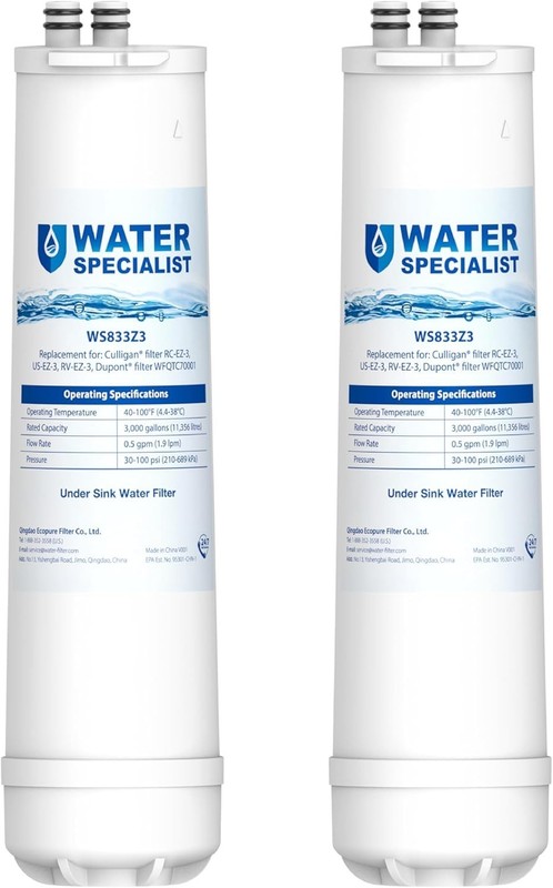 Waterfilter Replacement for Culligan RC-EZ-3 US-EZ-3 Brita USF-201 3000 Gallons