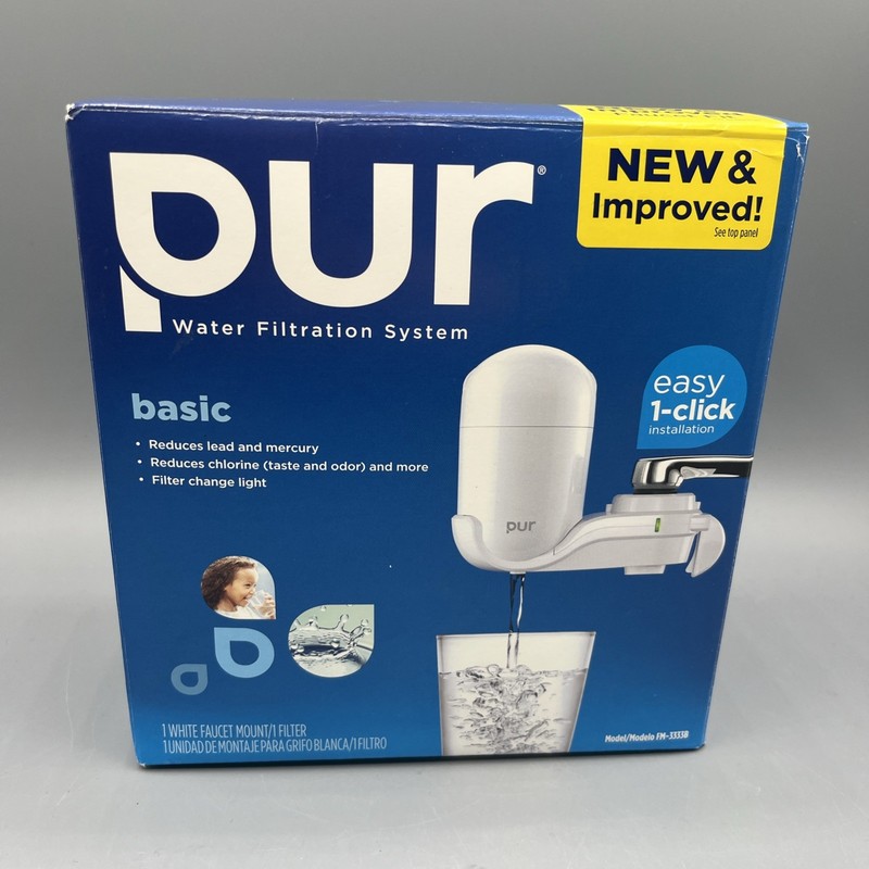 PUR Water Filtration Maxion FM-3333B Basic Faucet Filtration System White