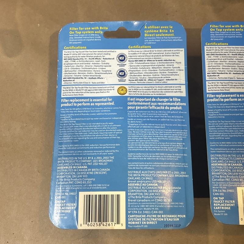 3 NEW Brita Faucet System Water Replacement Filter Fits FF-100 or OPFF-100 Mixed gallery