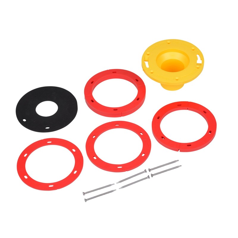 Toilet Flange Extender Kit 1/4 1 5/8 Inred And Yellow