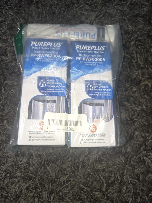 New 2 Pack Pureplus PP-RWF5200A Replacement Filter With 3rd Out Of Box.