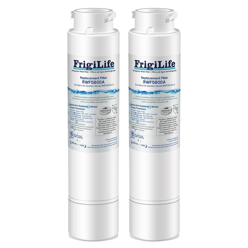 RWF5800A Refrigerator Water Filter Fit for Frigidaire EPTWFU01 , EWF02, 2PACK
