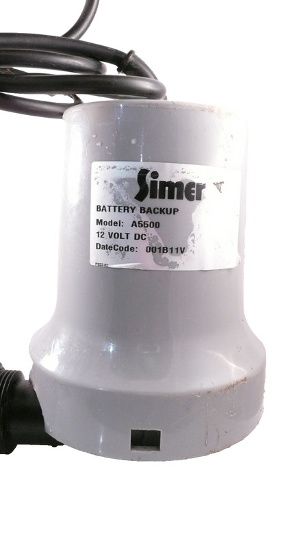 Simer A5500 Ace In The Hole Battery Backup 12 Volt DC Sump Pump