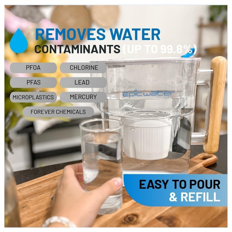 Pure Filter Pitcher 10-Cup Water Filtration System 150 Gallon Replacement gallery