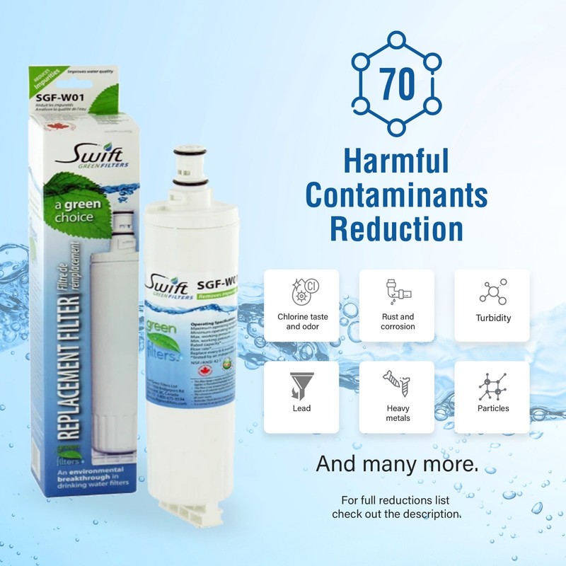 Swift Green Filters SGF-W80 Compatible Refrigerator Water Filter for 4396508-6P gallery