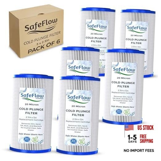 5″ x 2.5″ Cold Plunge Filter 20 Micron – Fits The Pod Ice Cold Plunge Water 6