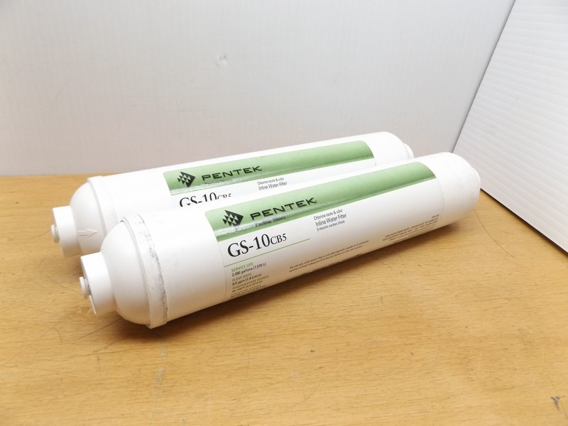 Lot of 2, Pentek 255635–75 1EDB3 in Line Filter 1/4″ Push 10X2″ Point of Use