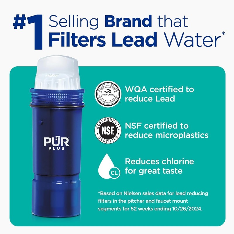 PUR Plus Lead Reducing Water Pitcher and Dispenser 1 or 3 Count (Pk of 1 or 3) gallery