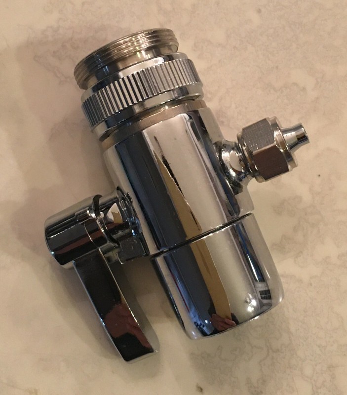 Kitchen Bathroom Sink Faucet Water Filter Diverter Valve Push on 1/4 inch Tubing gallery