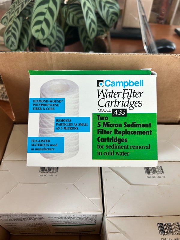 Campbell .4SS-12 Sediment Filter Cartridge, 5 micron, 4″, 2 pack