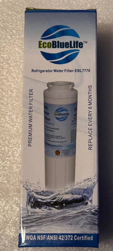 NIB EcoBlueLife EBL-7770 for Amana, Maytag, Whirlpool, & Kitchenaid Water Filter