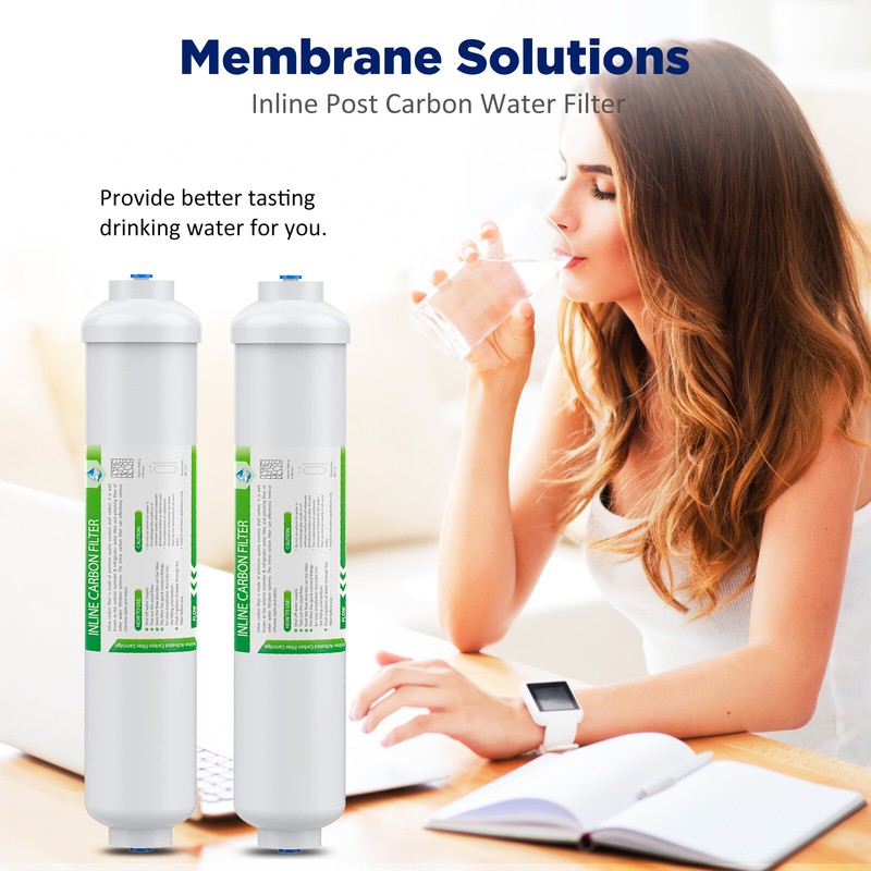 1-12 Pack 5-Stage RO Reverse Osmosis T33 Inline Post Carbon Water Filter 1/4" QC gallery