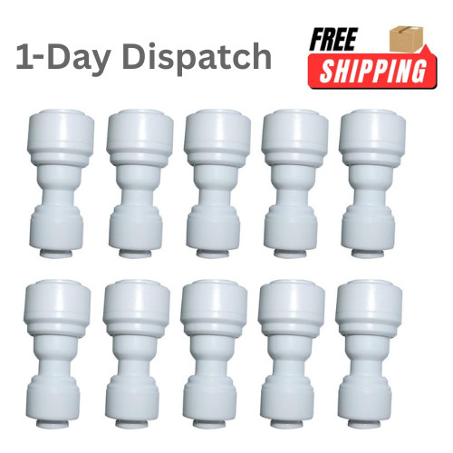 10PCS 3/8 to 1/4 Quick Connect Fittings RO Water Filter Tube Union