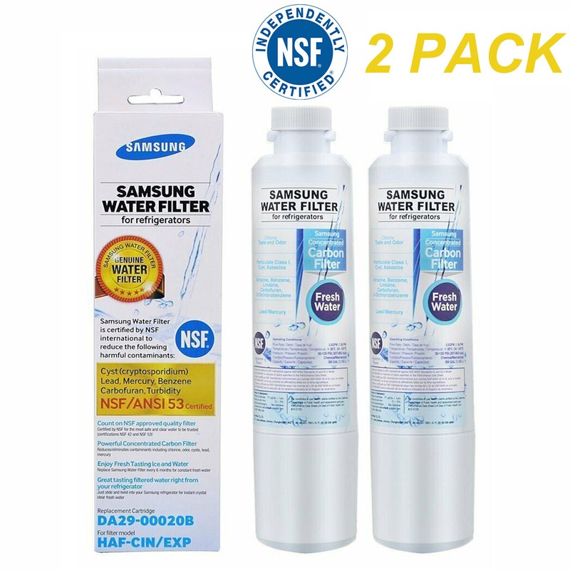 2Pack DA29-00020B Samsung HAF-CIN/EXP Refrigerator Water Filter Replacement New
