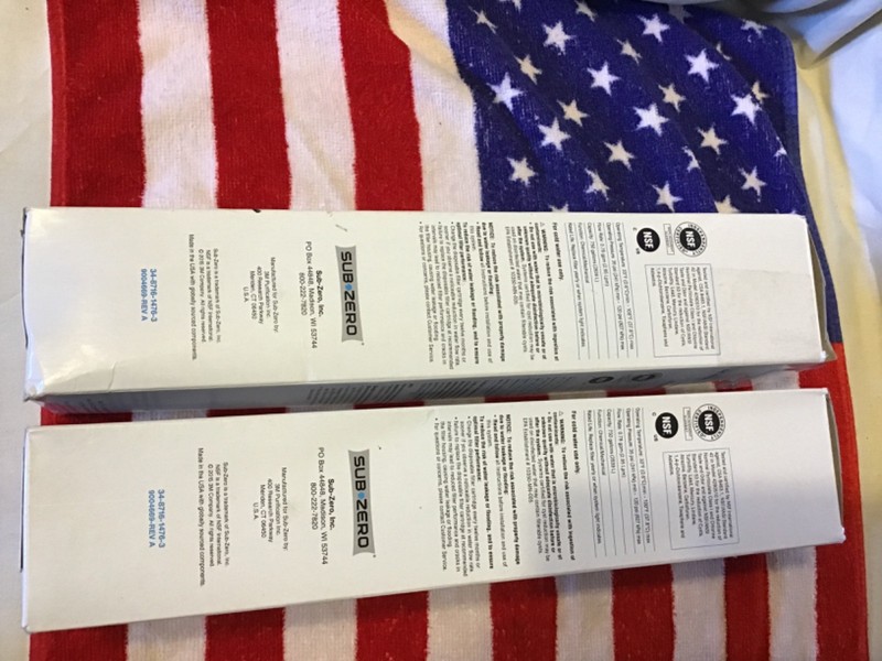 SUB-ZERO 4204490 Refrigerator Water Filters 2 new in Box exc New Sealed gallery