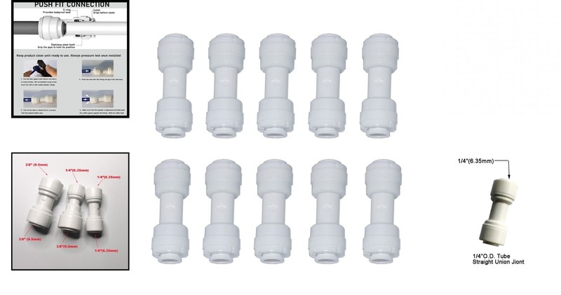 Efficient Brass Straight Union Connectors 10-Pack for RO Water Applications gallery