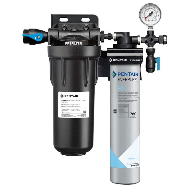 PENTAIR/EVERPURE Water Filtration System,0.5 micron,18″ H 795GT0