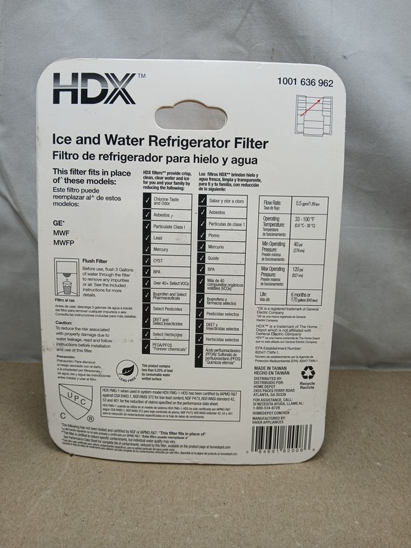 HDX HDX1PKDS0 Refrigerator Water Filter for GE Appliances gallery