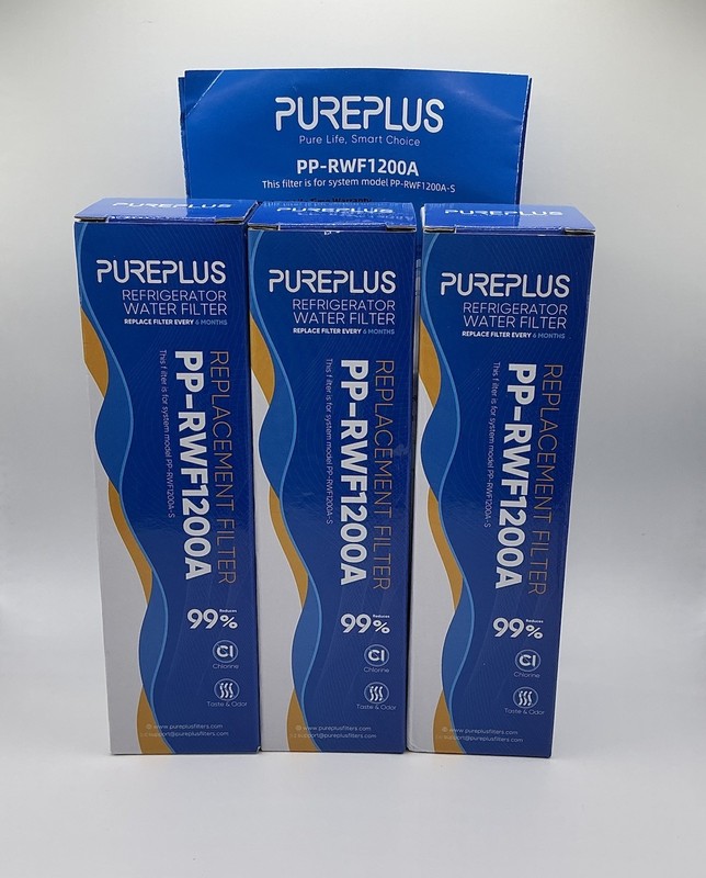 PurePlus Replacement Refrigerator Water Filter PP-RWF 1200A NEW SEALED 3 Pack