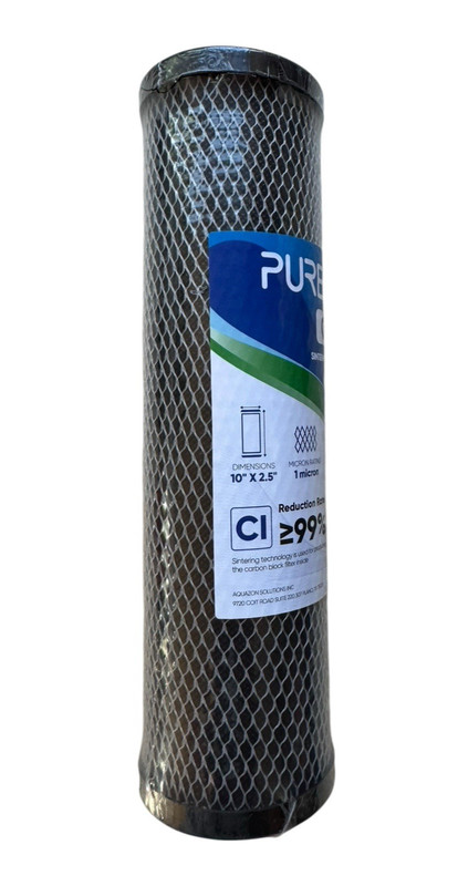 PurePlus CTO10 10" x 2.5" Sintering Activated Carbon Block Water Filter gallery