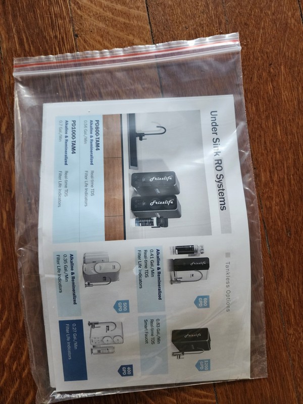 direct connect undersink water filter system