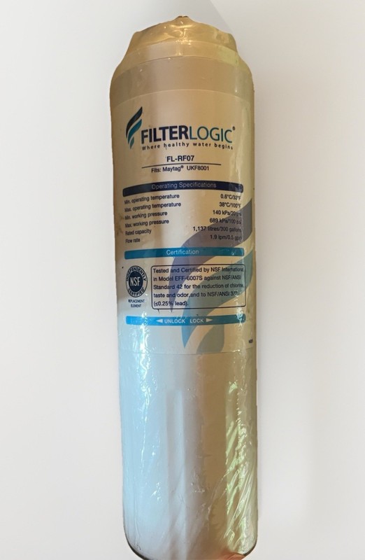 FilterLogic FL-RF07 Refrigerator Water Filter for Maytag UKF8001 New Sealed!