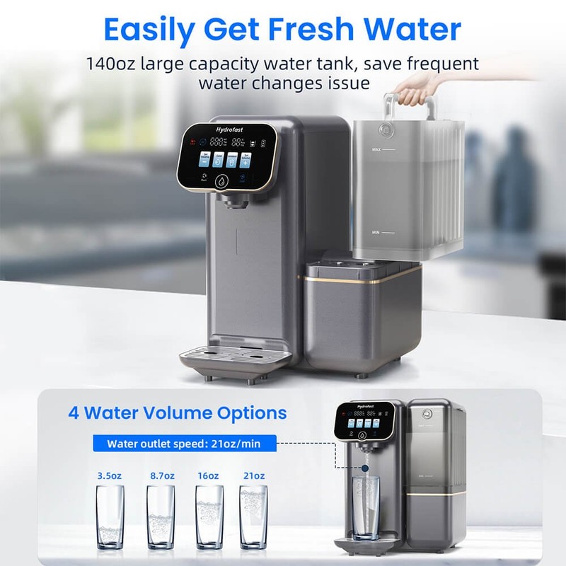Hydrofast C100 Water Filters & 41-100.4°F Countertop Reverse Osmosis System, gallery