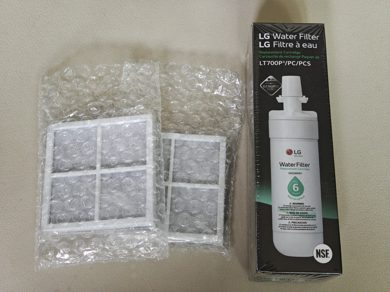 Genuine LG LT700P ADQ360061 Refrigerator Water Filter With FREE 2pks Air Filter