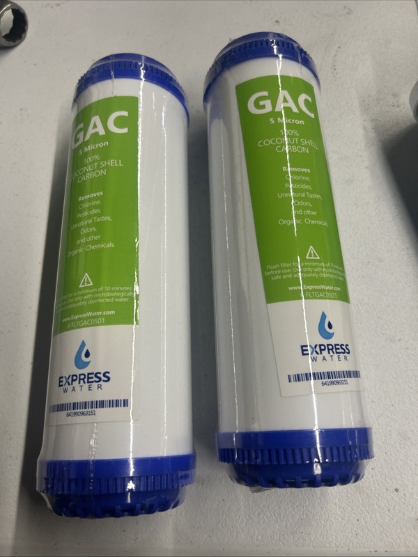 2 Express Water Activated Carbon Water Filters Replacement 10 inch 5 Micron GAC