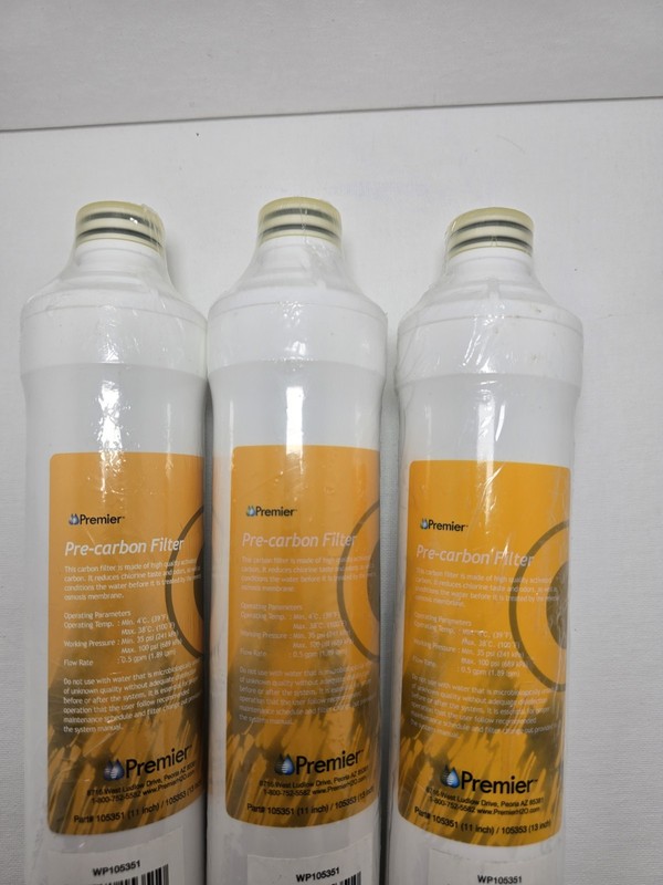 3 Pack Watts Premier Pre-Carbon Filter WP105351 - New Sealed gallery
