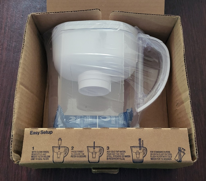 Brita Water Filter Pitcher 6 Cup White w/ Smart Light Indicator Elite Filter