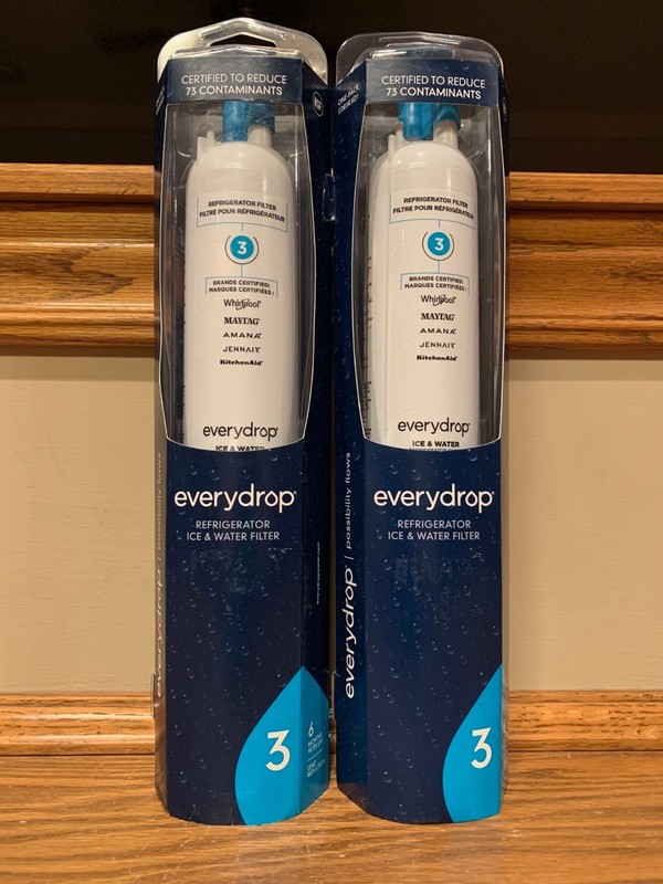 NEW SEALED 2 PC EveryDrop ΕDR3RXD1 No. 3 Ice & Water Refrigerator Filter