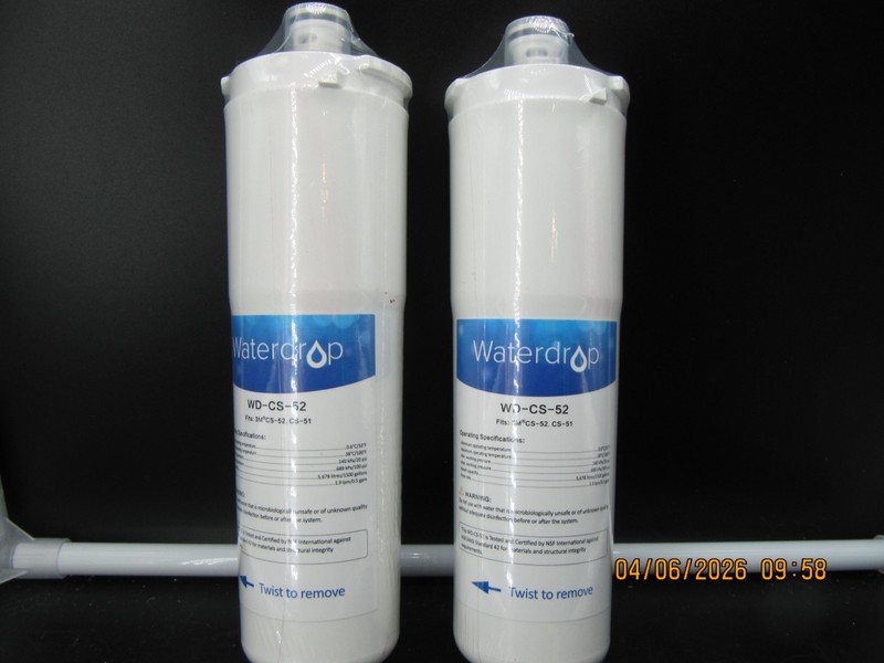 2 Brand New Sealed Waterdrop WD-CS-52 Refrigerator Water Filter