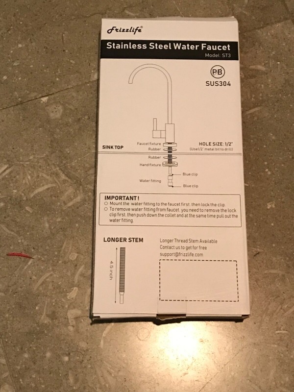 NIB FRIZZLIFE Water Filter Faucet – Brushed Nickel