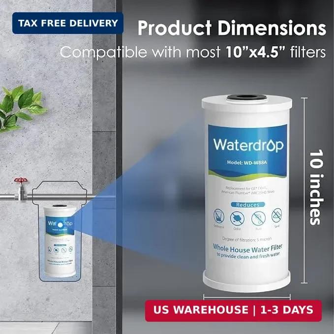 Waterdrop FXHTC Whole House Carbon Water Filter, Replacement for GE® FXHTC, GXWH gallery