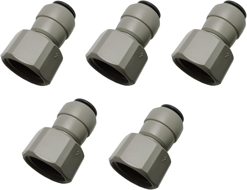 YZM Push-to-Connect Female Thread Adapter, Double O-Ring Seal, 1/2″ Female Threa