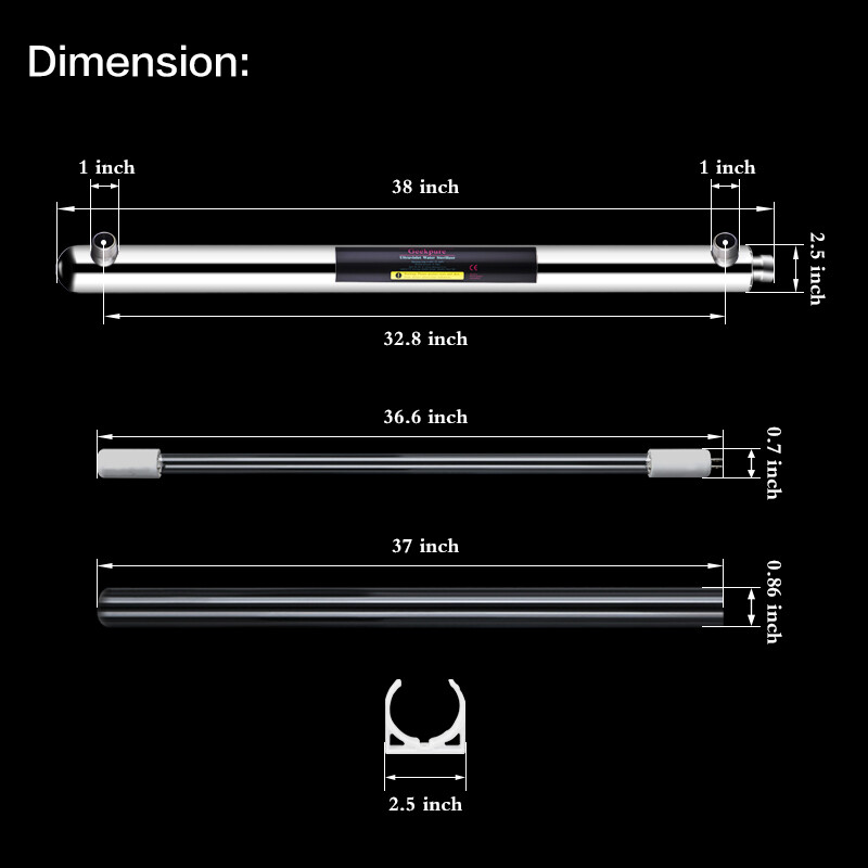 Geekpure Whole House UV Water Filter–with Extra 2 Filter+2 Quartz Sleeve-12 GPM gallery