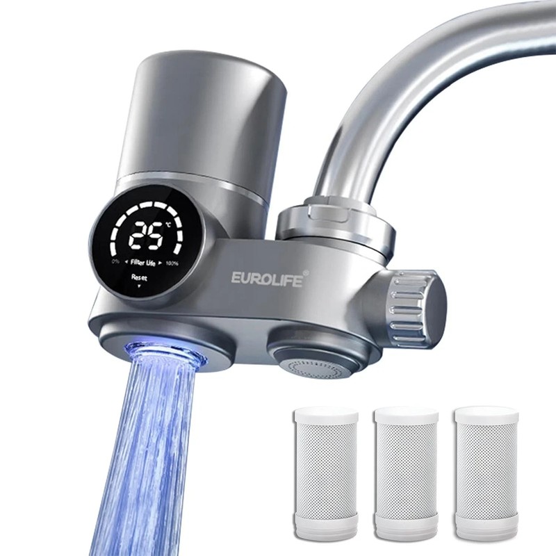 Combo , LED Sink Water Filter with UV Light and Real Time Filter Life Indicat... gallery
