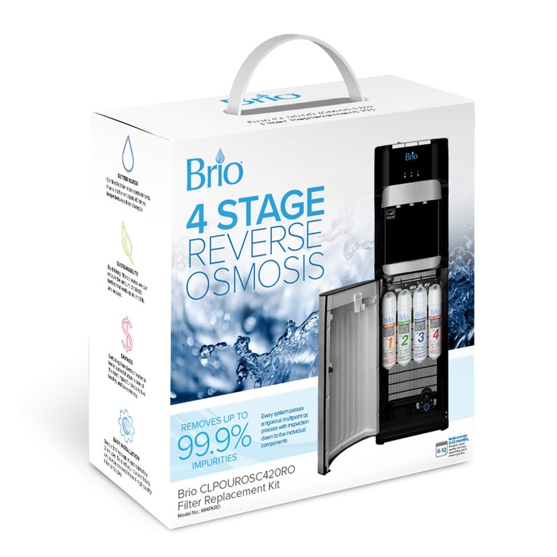 Brio 4 Stage RO Reverse Osmosis Water Cooler Filter Replacement Kit | for Bri…