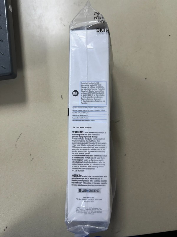 2-pk Sub Zero Water Filter 4204490