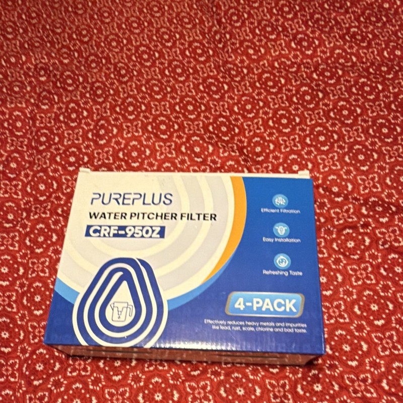 PurePlus CRF-950Z Water Pitcher Filter 4-Pack Blue White Removes Lead Chlorine