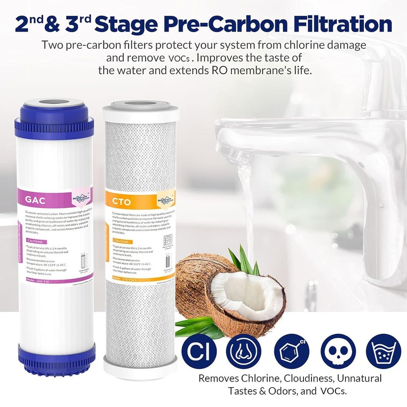 6-Stage 100 GPD RO Alkaline Mineral Drinking Reverse Osmosis System Water Filter gallery
